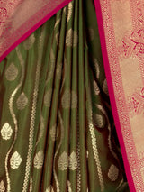 MIMOSA Olive Saree Saree — fleets shot full lifestyle