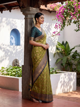 MIMOSA Pista Saree Saree — pose 3 styling detail