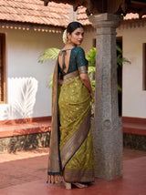 MIMOSA Pista Saree Saree — pose 5 styling detail