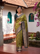 MIMOSA Pista Saree Saree — pose 6 styling detail