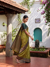MIMOSA Pista Saree Saree — pose 9 styling detail