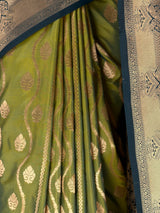 MIMOSA Pista Saree Saree — fleets shot full lifestyle