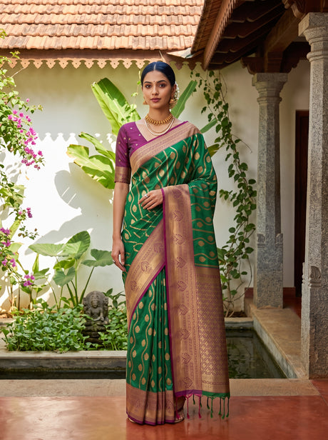 MIMOSA Rama Saree Saree — front view on mannequin