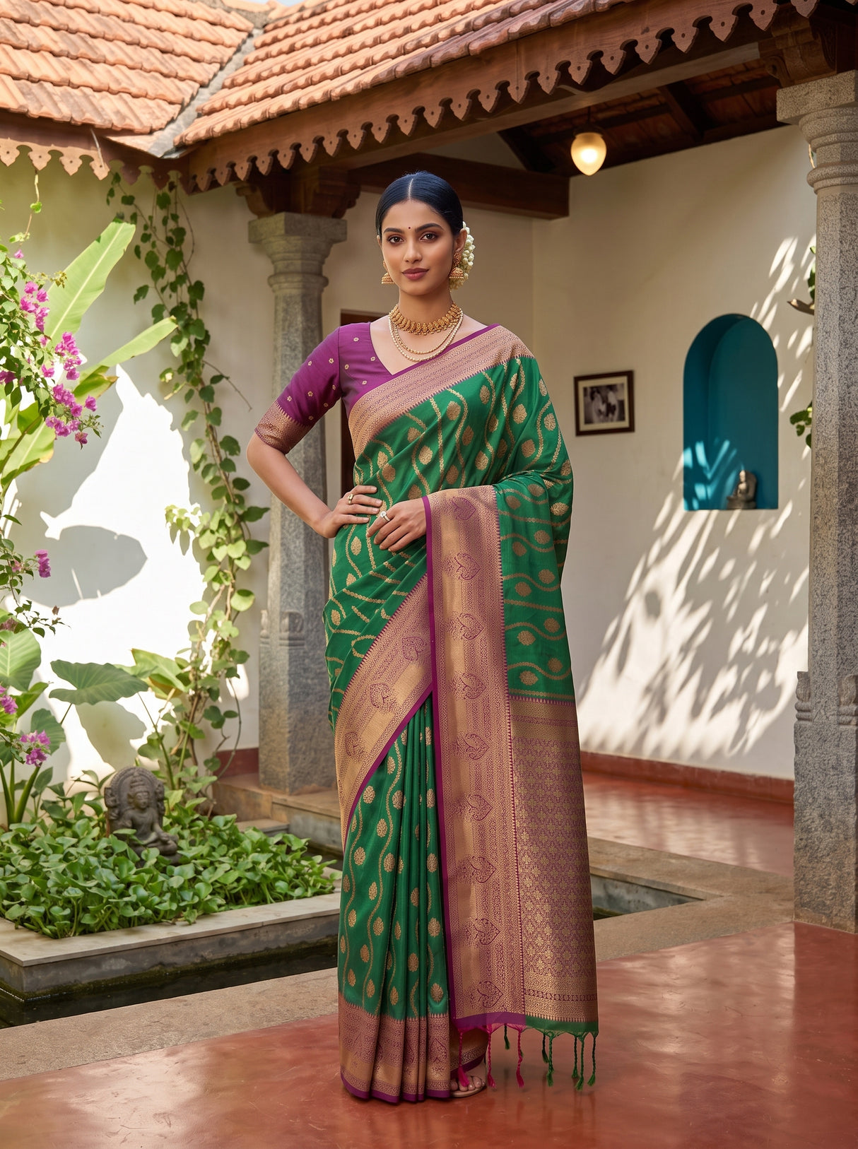 MIMOSA Rama Saree Saree — pose 4 styling detail