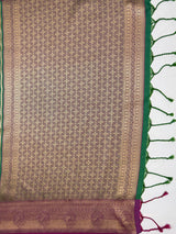 MIMOSA Rama Saree Saree — pallu and zari work detail