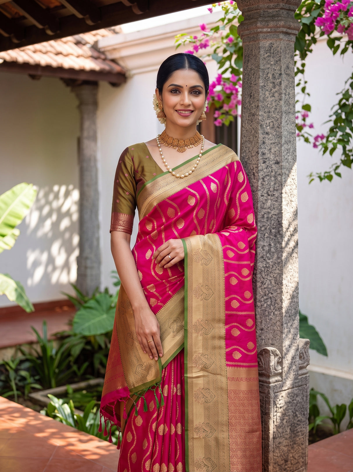 MIMOSA Rani Saree Saree — pose 10 styling detail