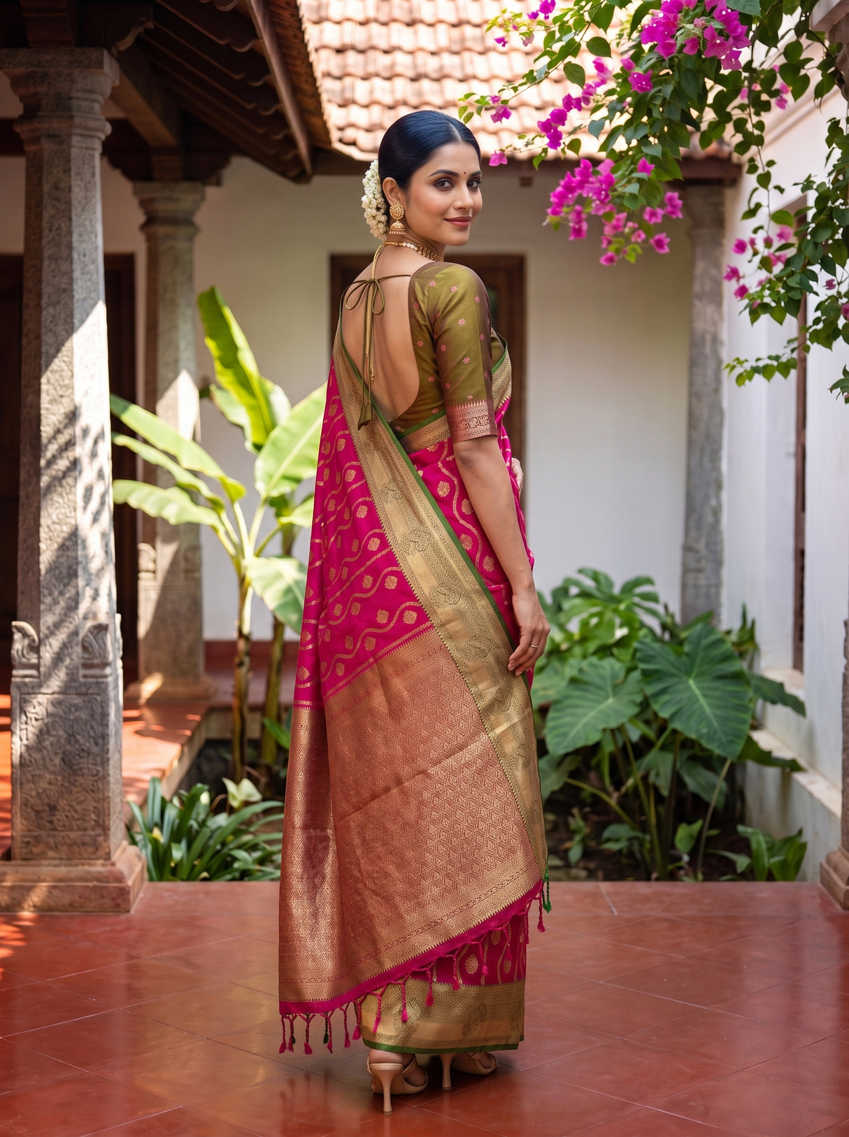 MIMOSA Rani Saree Saree — pose 7 styling detail