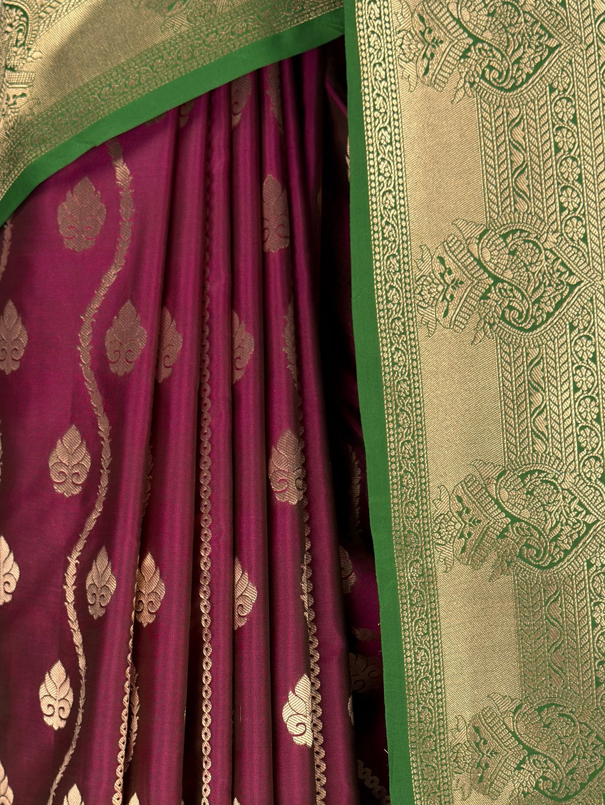 MIMOSA Wine Saree Saree — fleets shot full lifestyle