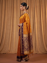 MIMOSA Mustard Saree Saree — pose 3 styling detail