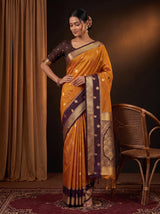 MIMOSA Mustard Saree Saree — pose 4 styling detail