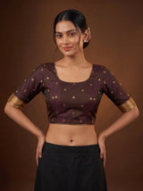 MIMOSA Mustard Saree Saree — blouse close-up