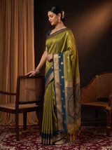 MIMOSA Pista Saree Saree — pose 3 styling detail