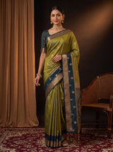 MIMOSA Pista Saree Saree — pose 4 styling detail