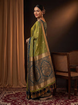 MIMOSA Pista Saree Saree — pose 5 styling detail