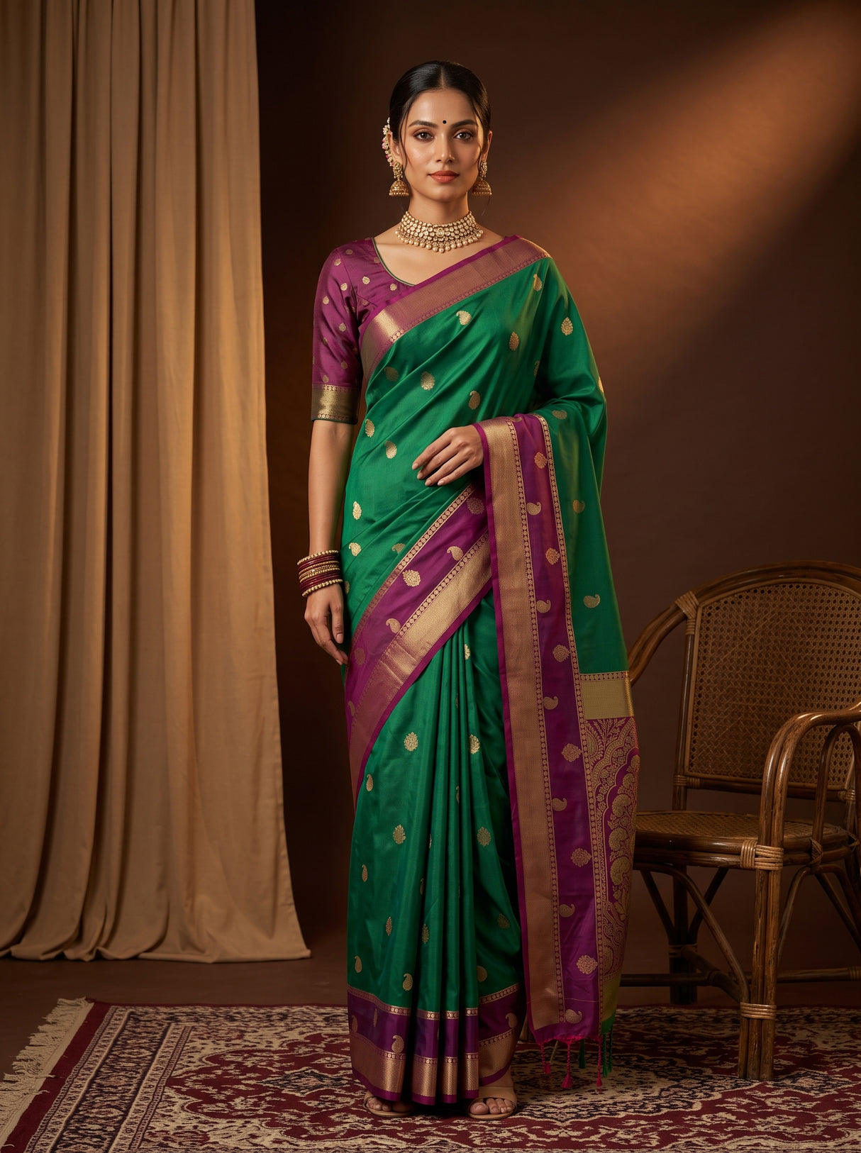 MIMOSA Rama Saree Saree — front view on mannequin