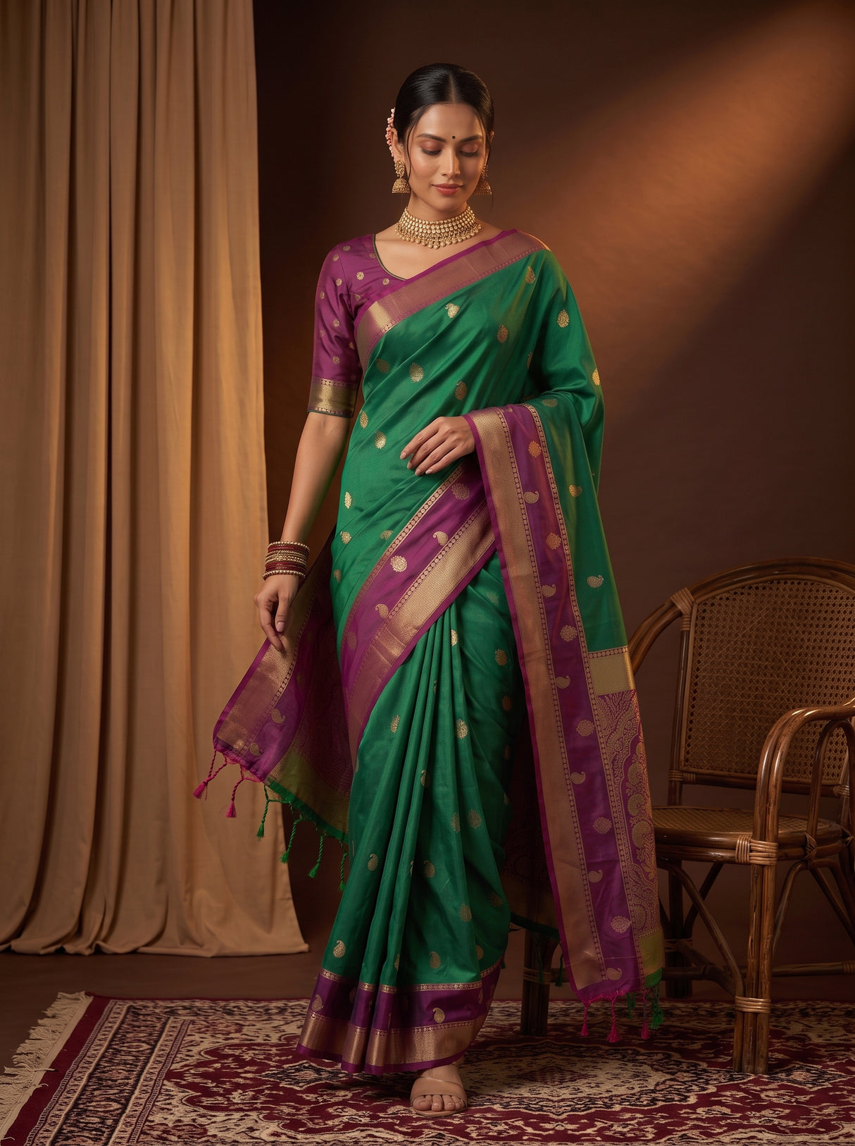 MIMOSA Rama Saree Saree — pose 6 styling detail