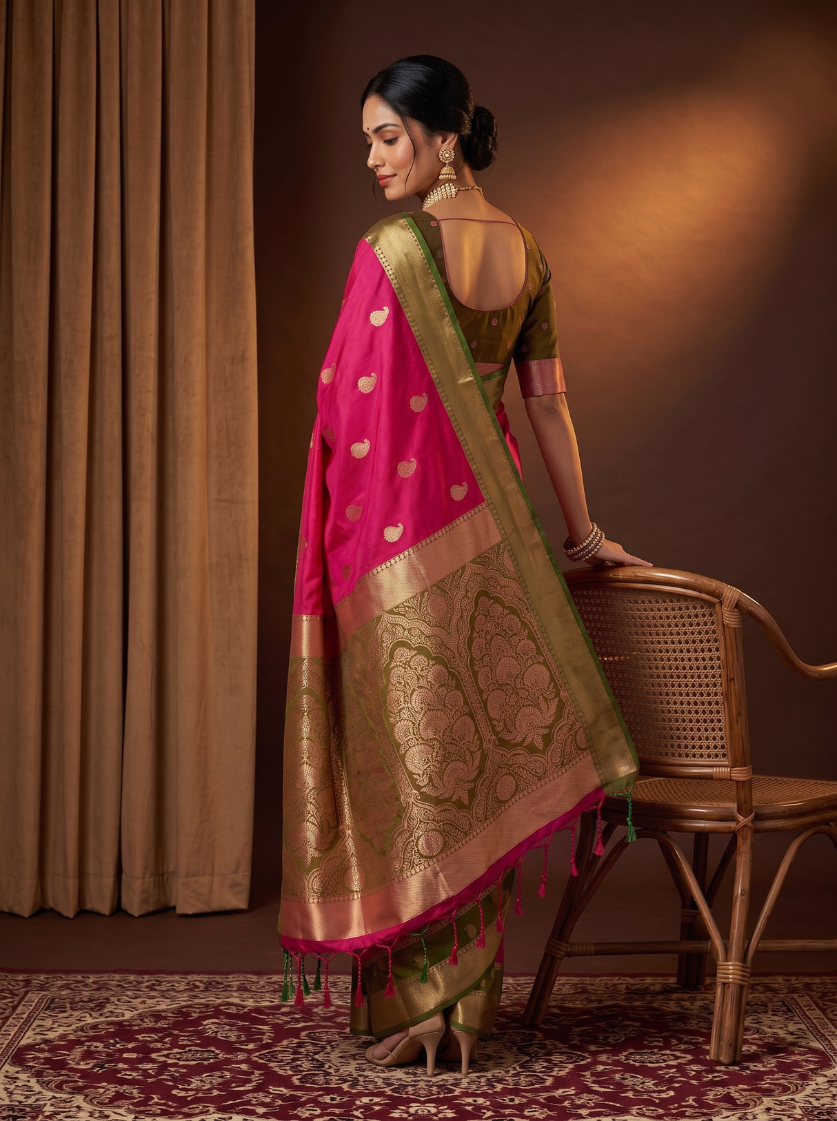 MIMOSA Rani Saree Saree — pose 7 styling detail