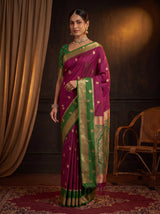 MIMOSA Wine Saree Saree — pose 7 styling detail