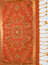 MIMOSA Chiku Saree Saree — pallu and zari work detail