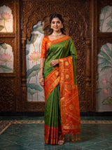MIMOSA Green Saree Saree — pose 4 styling detail