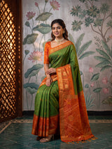 MIMOSA Green Saree Saree — pose 8 styling detail