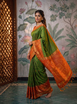 MIMOSA Green Saree Saree — pose 9 styling detail