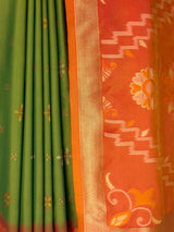MIMOSA Green Saree Saree — fleets shot full lifestyle