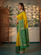 MIMOSA Olive Saree Saree — pose 3 styling detail