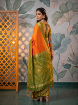 MIMOSA Orange Saree Saree — pose 7 styling detail