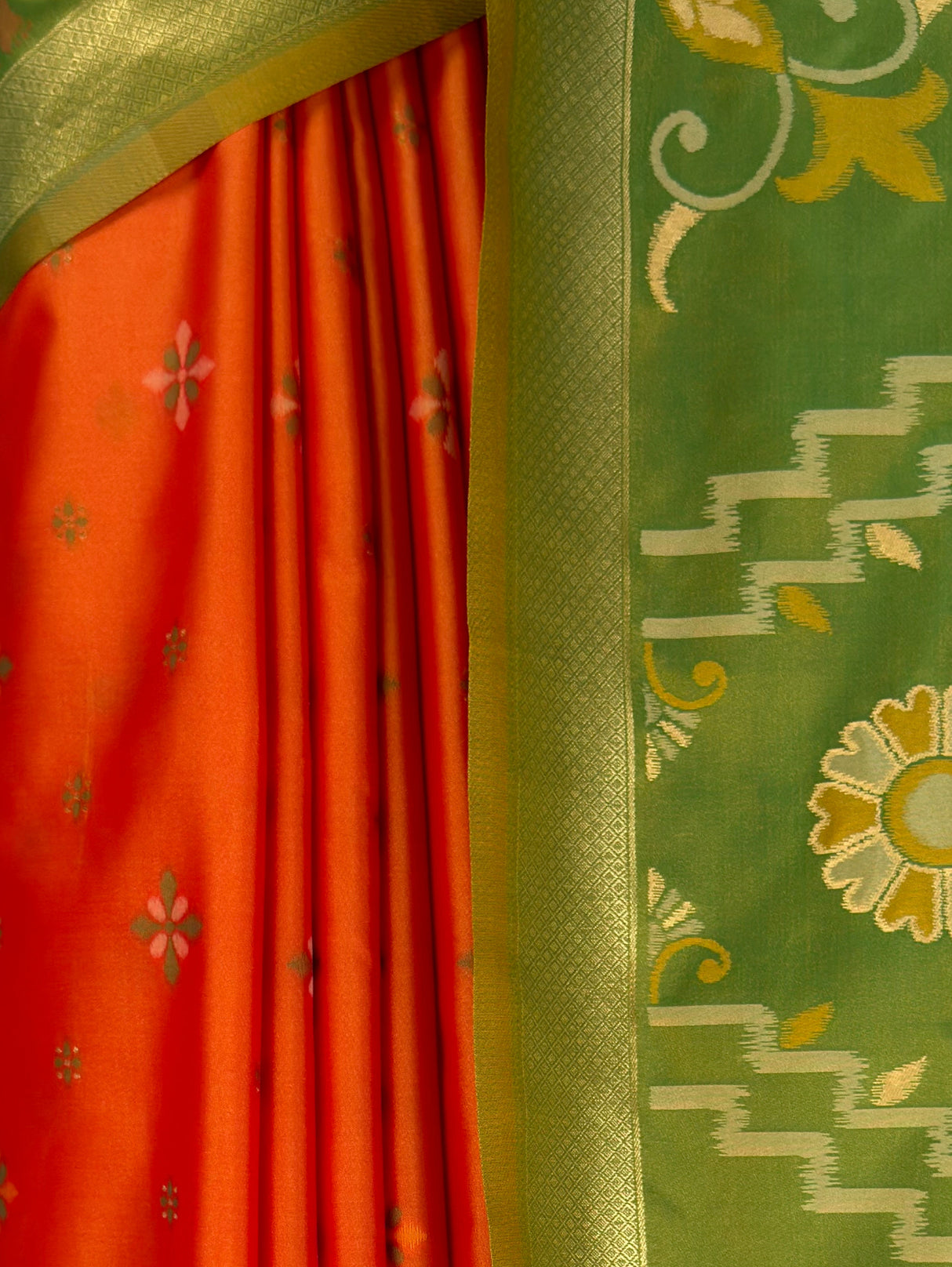 MIMOSA Orange Saree Saree — fleets shot full lifestyle