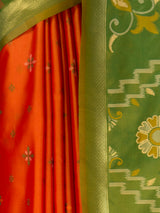 MIMOSA Orange Saree Saree — fleets shot full lifestyle