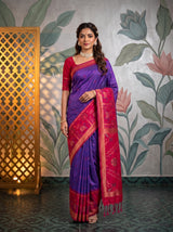 MIMOSA Purple Saree Saree — pose 10 styling detail