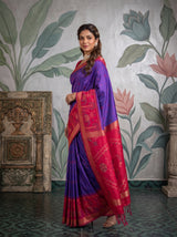 MIMOSA Purple Saree Saree — pose 5 styling detail