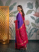 MIMOSA Purple Saree Saree — pose 7 styling detail