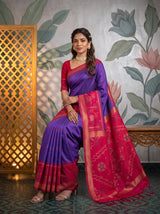 MIMOSA Purple Saree Saree — pose 8 styling detail