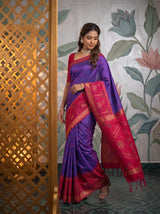 MIMOSA Purple Saree Saree — pose 9 styling detail