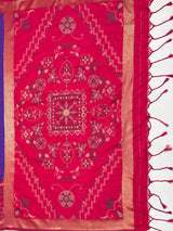 MIMOSA Purple Saree Saree — pallu and zari work detail