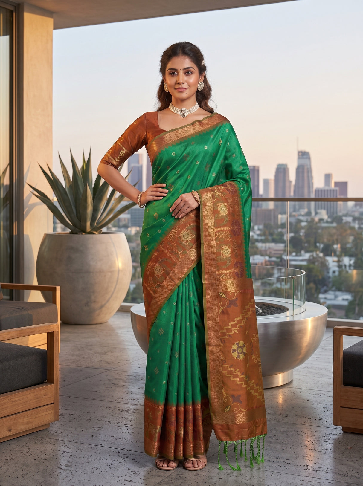 MIMOSA Rama Saree Saree — pose 4 styling detail