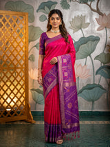 MIMOSA Rani Saree Saree — front view on mannequin
