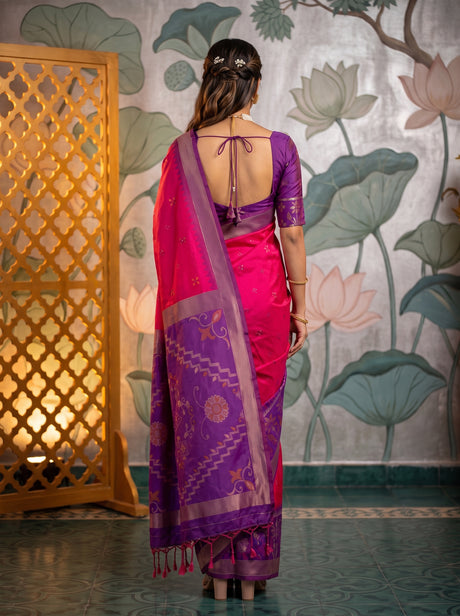 MIMOSA Rani Saree Saree — pose 2 styling detail
