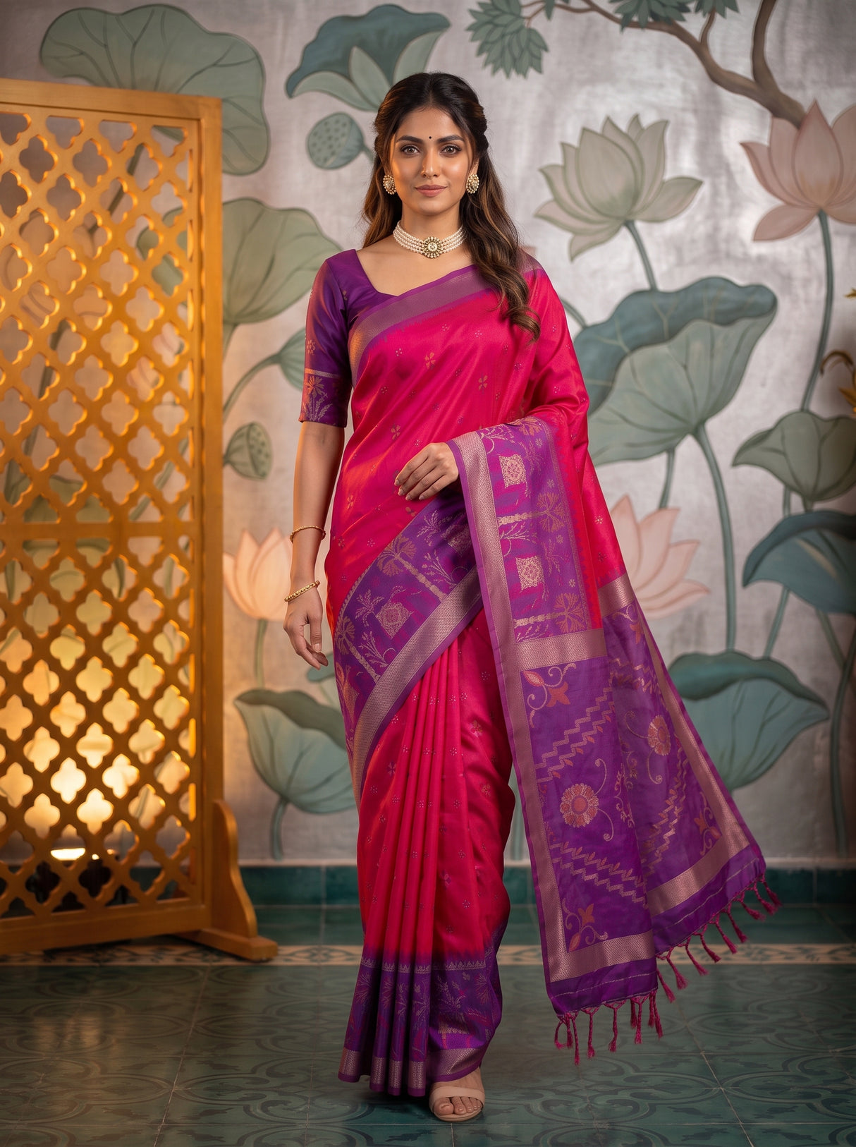 MIMOSA Rani Saree Saree — pose 6 styling detail