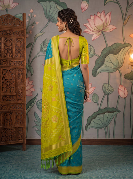 MIMOSA Sapphire Saree Saree — pose 2 styling detail