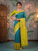 MIMOSA Sapphire Saree Saree — pose 4 styling detail
