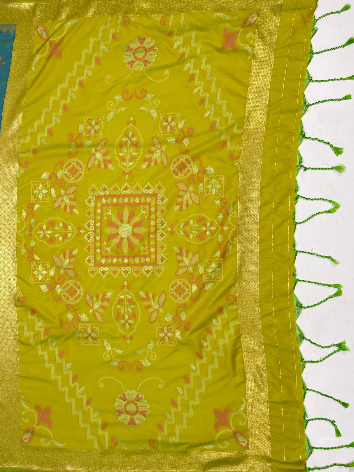 MIMOSA Sapphire Saree Saree — pallu and zari work detail
