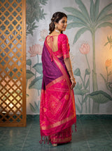 MIMOSA Wine Saree Saree — pose 5 styling detail