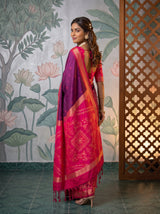MIMOSA Wine Saree Saree — pose 7 styling detail