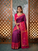 MIMOSA Wine Saree Saree — pose 8 styling detail