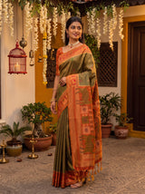 MIMOSA Chiku Saree Saree — pose 5 styling detail