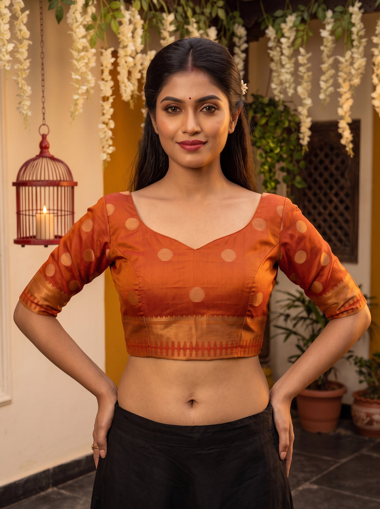 MIMOSA Chiku Saree Saree — blouse close-up