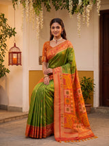 MIMOSA Green Saree Saree — pose 8 styling detail